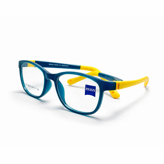 ZEISS Kids ZC1601 Teal & Yellow Oval Eyeglasses