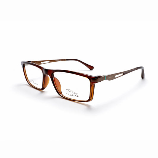 Jaguar TR 90 Rectangle Eyeglasses – Glossy Brown