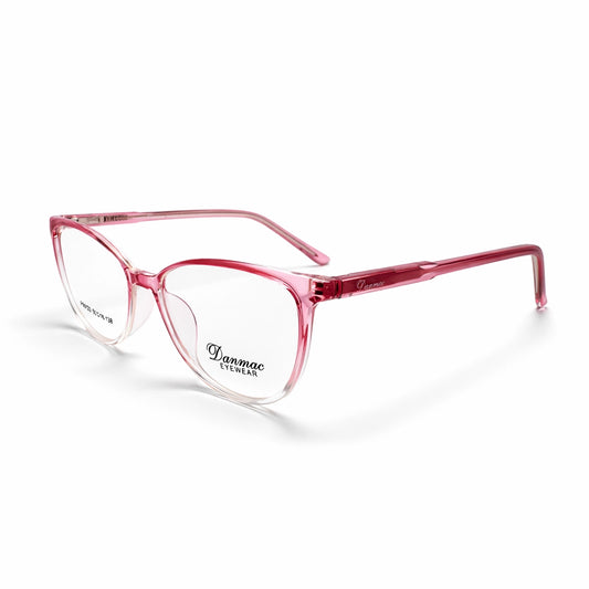 Pink Transparent Full Rim Cat Eye Eyeglasses - Danmac