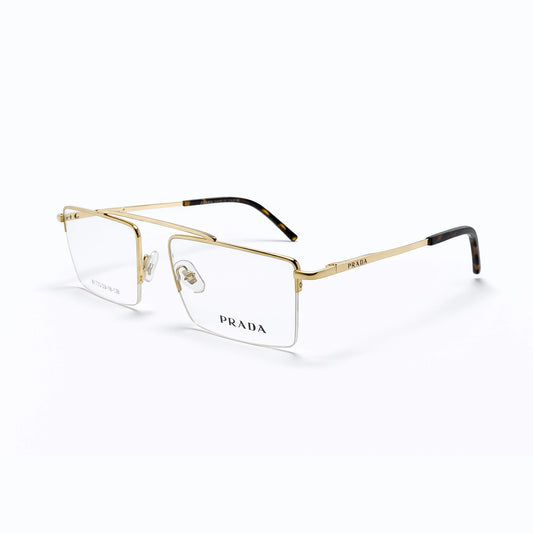 Prada 61753 Rectangular Eyeglasses – Gold & Tortoiseshell