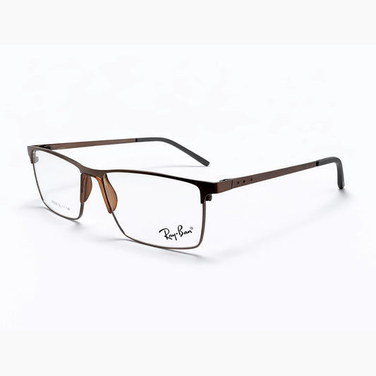Ray-Ban 3098 Rectangular Eyeglasses – Metallic Brown