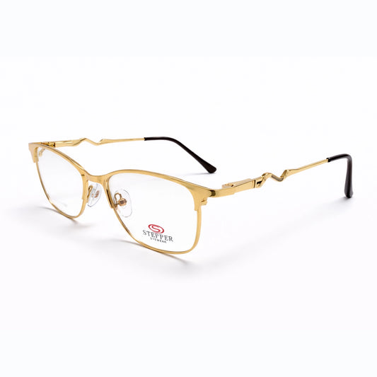 Gold Full Rim Cat Eye Eyeglasses - Stepper Eyewear