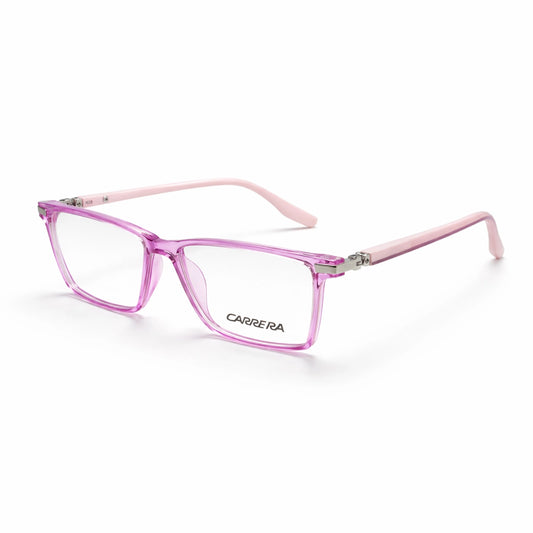 Transparent Pink Rectangular Eyeglasses - CARRERA