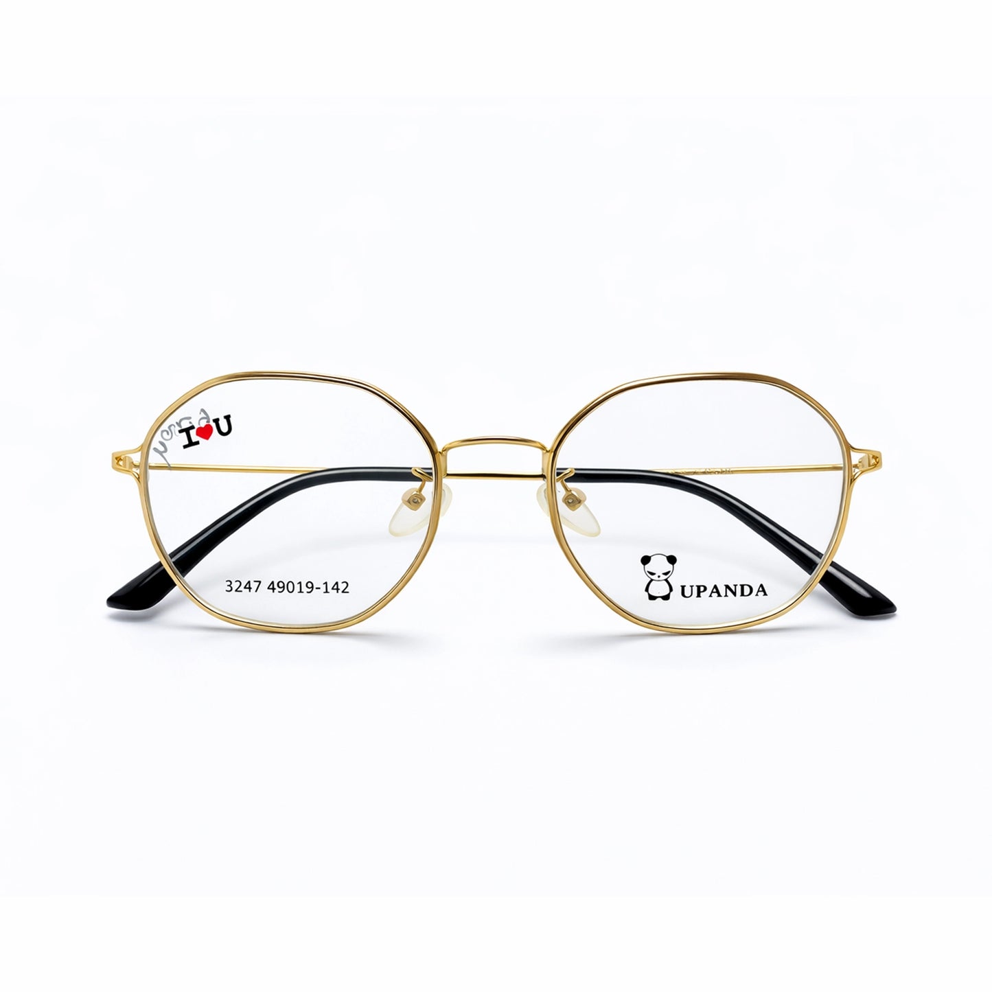 Upanda 3247 – Gold Metal Geometric Round Eyeglasses