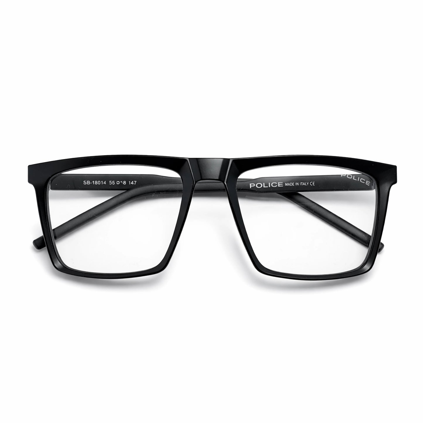 Black Full Rim Square Eyeglasses - Police