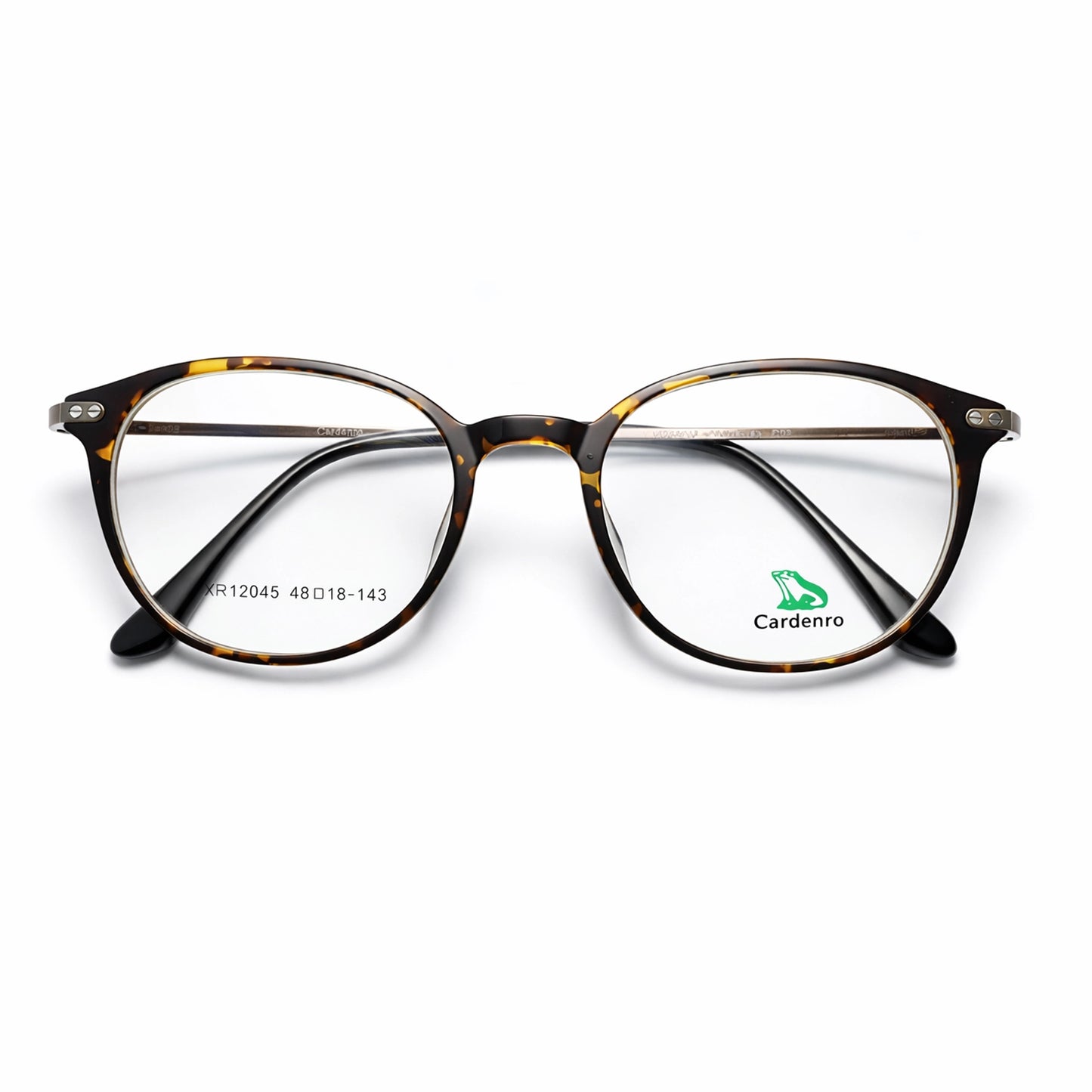 Tortoiseshell Amber Round Eyeglasses - Cardenro