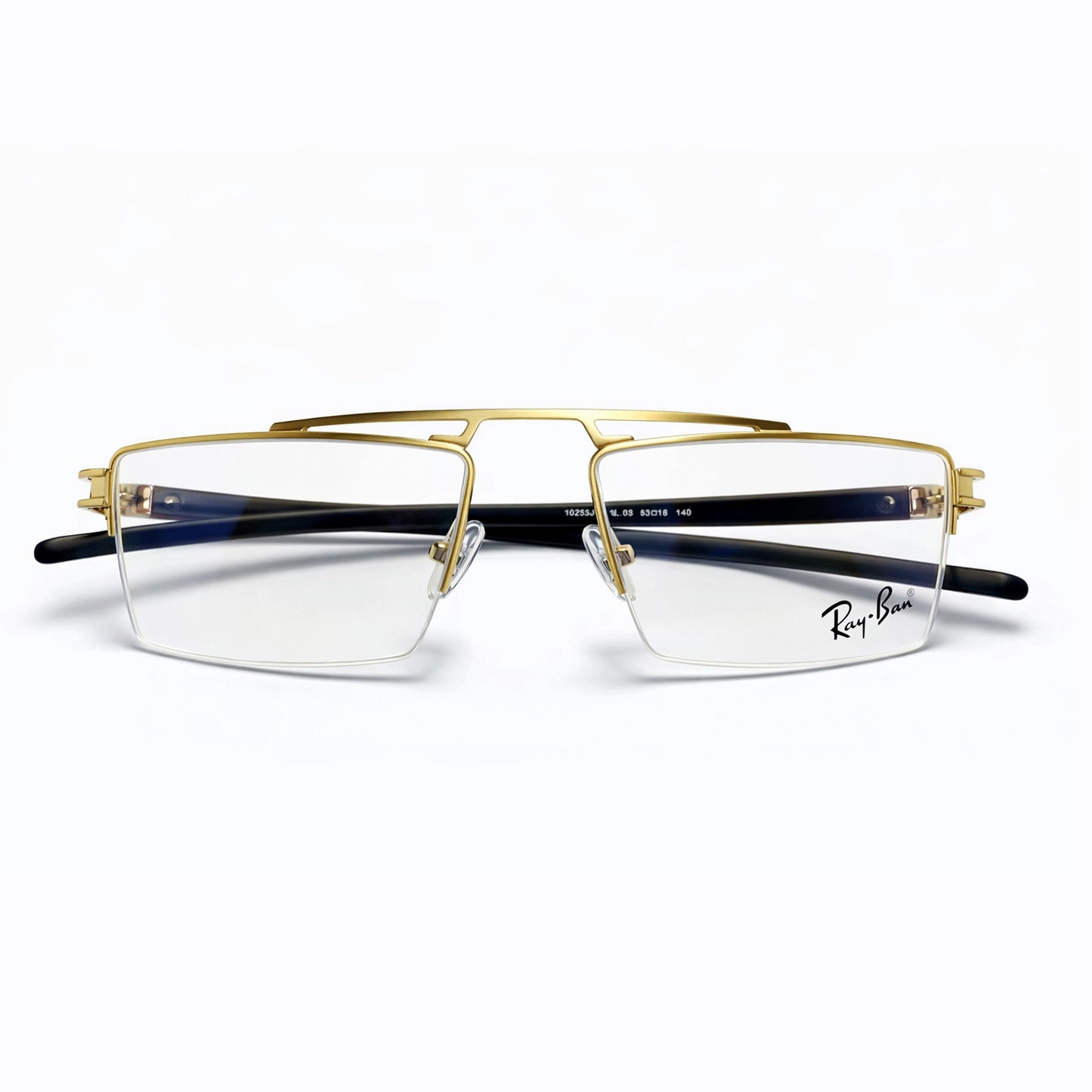 Gold Half Rim Rectangular Eyeglasses - Ray-Ban