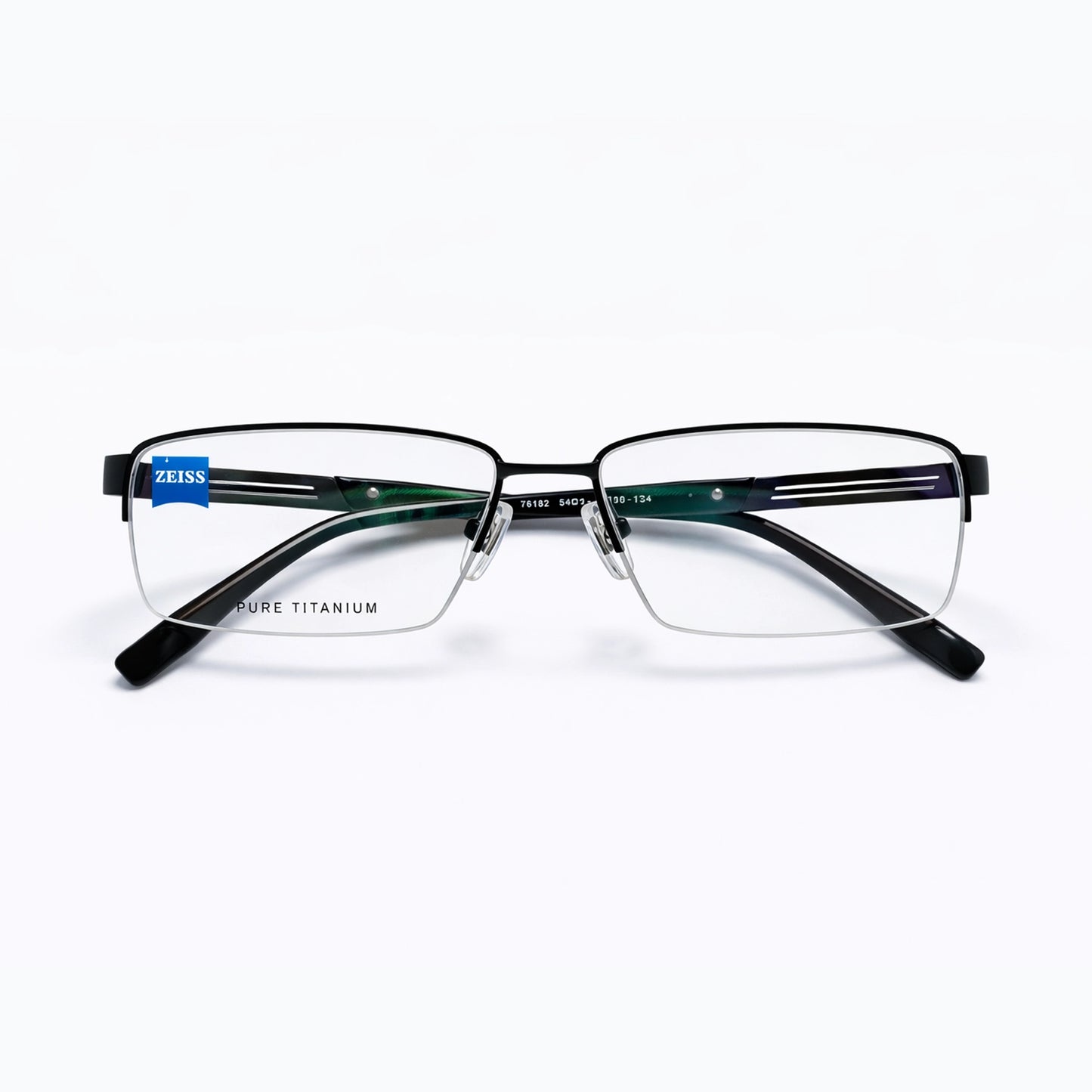 Black Half Rim Rectangular Eyeglasses - ZEISS
