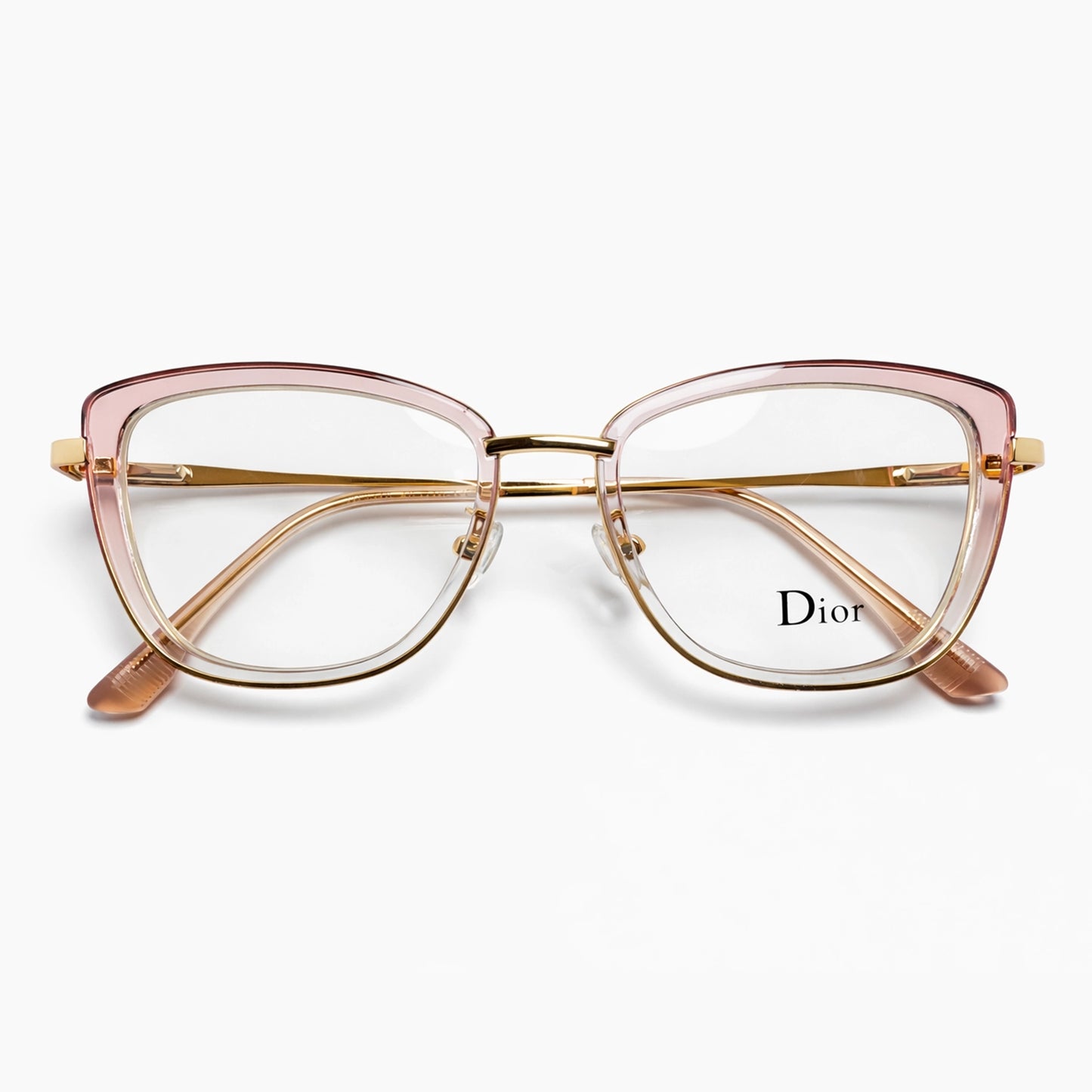 Pink and Gold Full Rim Square Eyeglasses - Dior