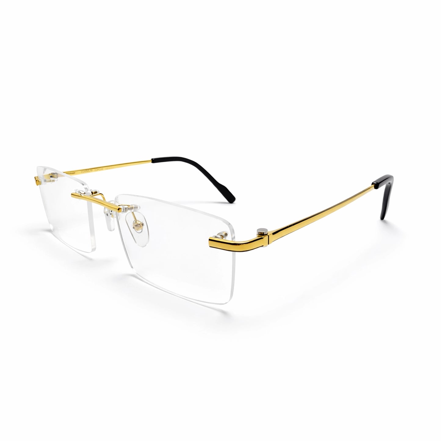 Gold Rimless Rectangular Eyeglasses - Cartier (French)