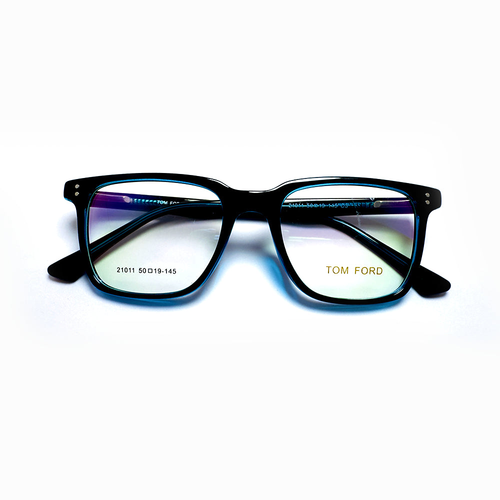 Black and Blue Full Rim Square Eyeglasses - Tom Ford