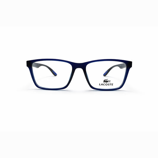 Matte Blue Full Rim Rectangular Eyeglasses - Lacoste
