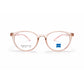 Pink Transparent Full Rim Round Eyeglasses - Zeiss