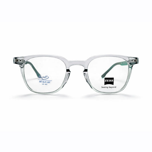 Transparent Full Rim Square Eyeglasses - Zeiss