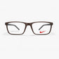 Nike W2595 Rectangular Eyeglasses – Dark Brown & Black