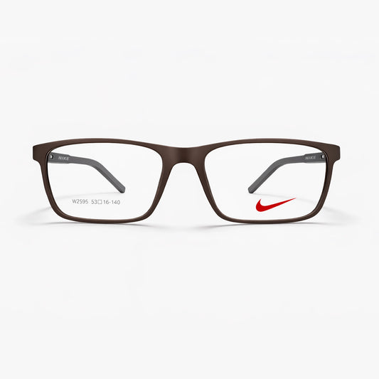 Nike W2595 Rectangular Eyeglasses – Dark Brown & Black