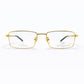 Gold Full Rim Rectangular Eyeglasses - SIDU POLO