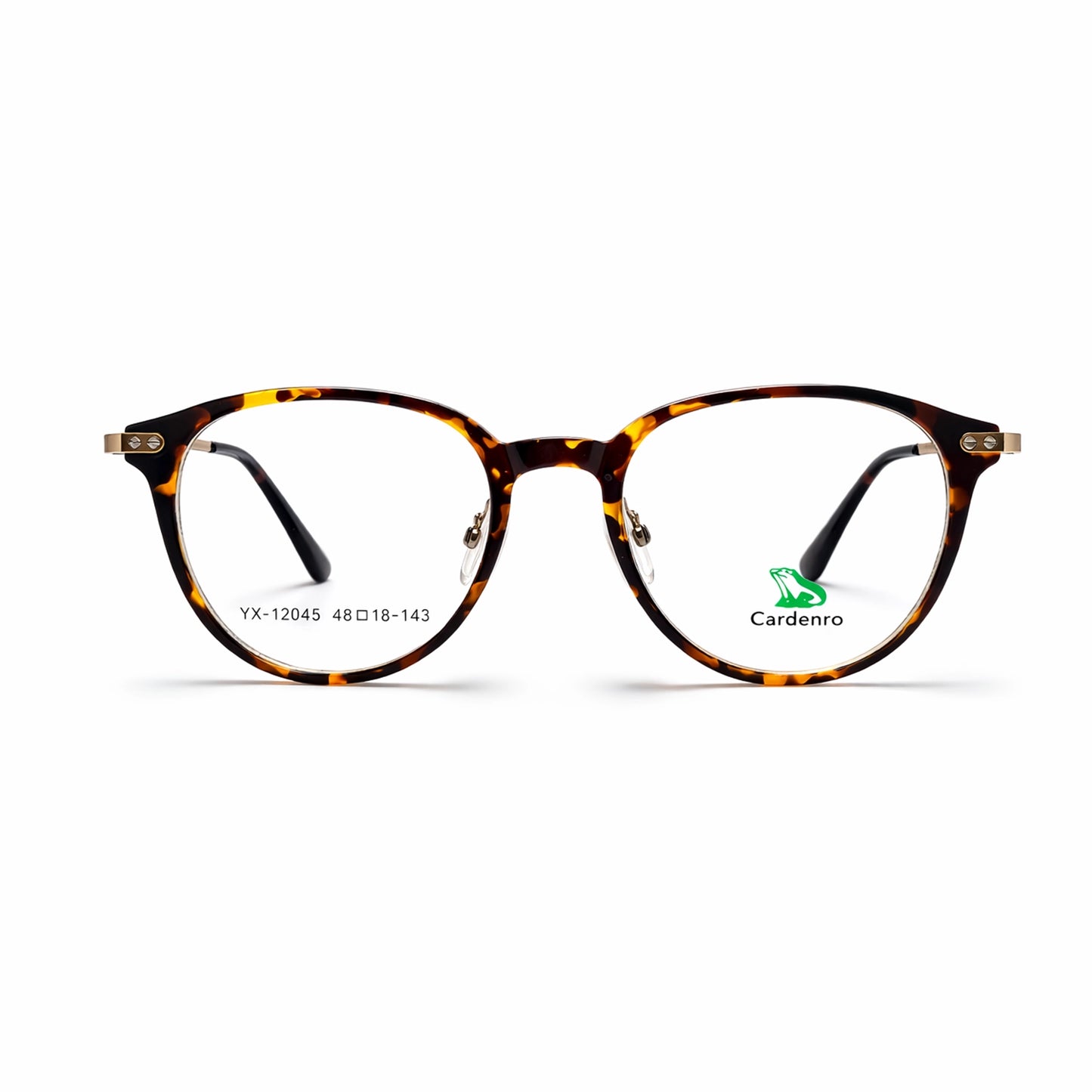 Tortoiseshell Amber Round Eyeglasses - Cardenro