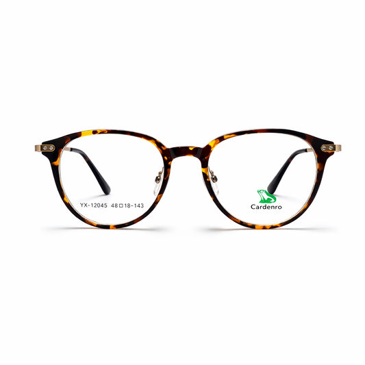 Tortoiseshell Amber Round Eyeglasses - Cardenro
