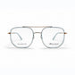 Sky Blue Transparent Full Rim Aviator Eyeglasses - Newland Eyewear