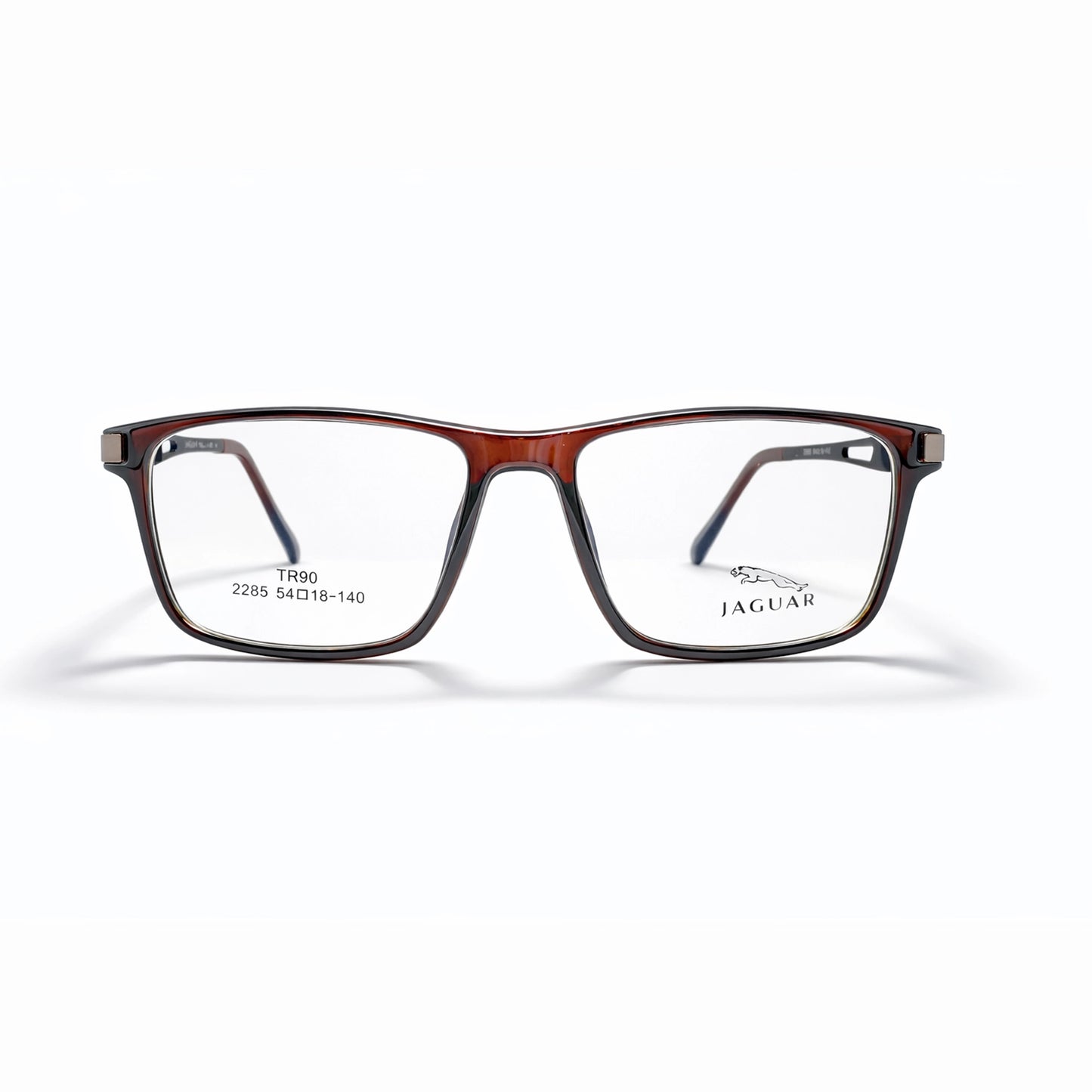 Jaguar TR 90 Rectangle Eyeglasses – Glossy Brown