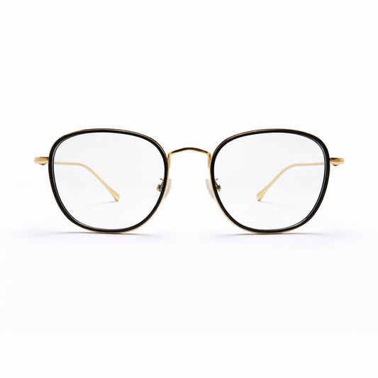 MTH Square Eyeglasses – Black & Gold