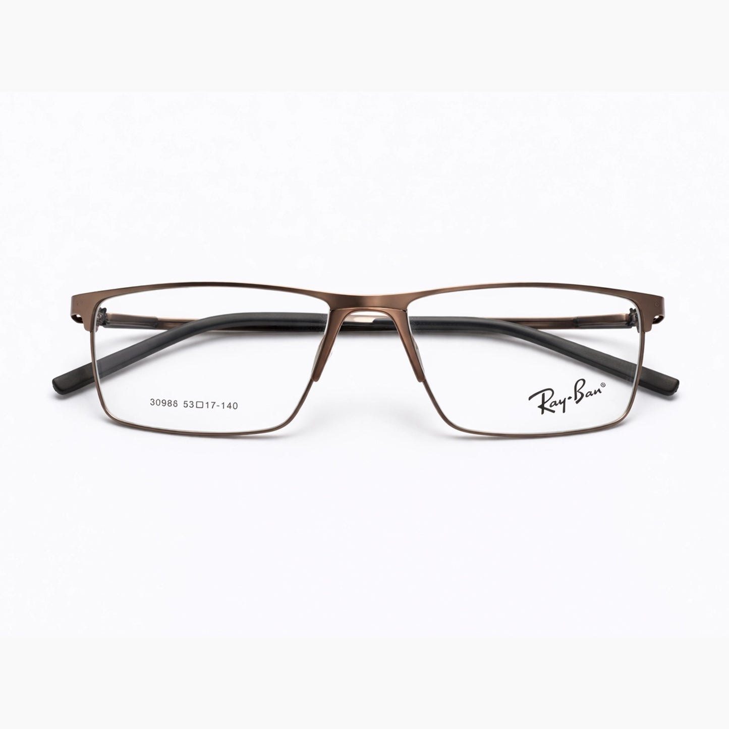 Ray-Ban 3098 Rectangular Eyeglasses – Metallic Brown