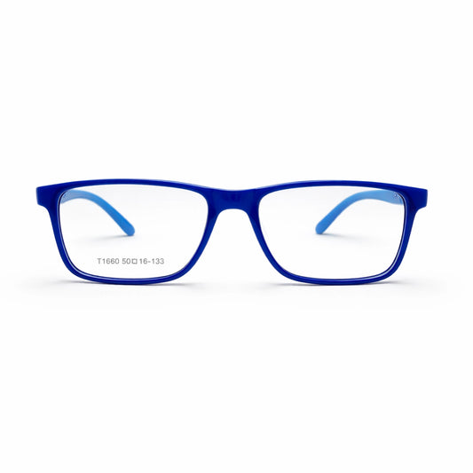 Royal Blue Rectangular Eyeglasses