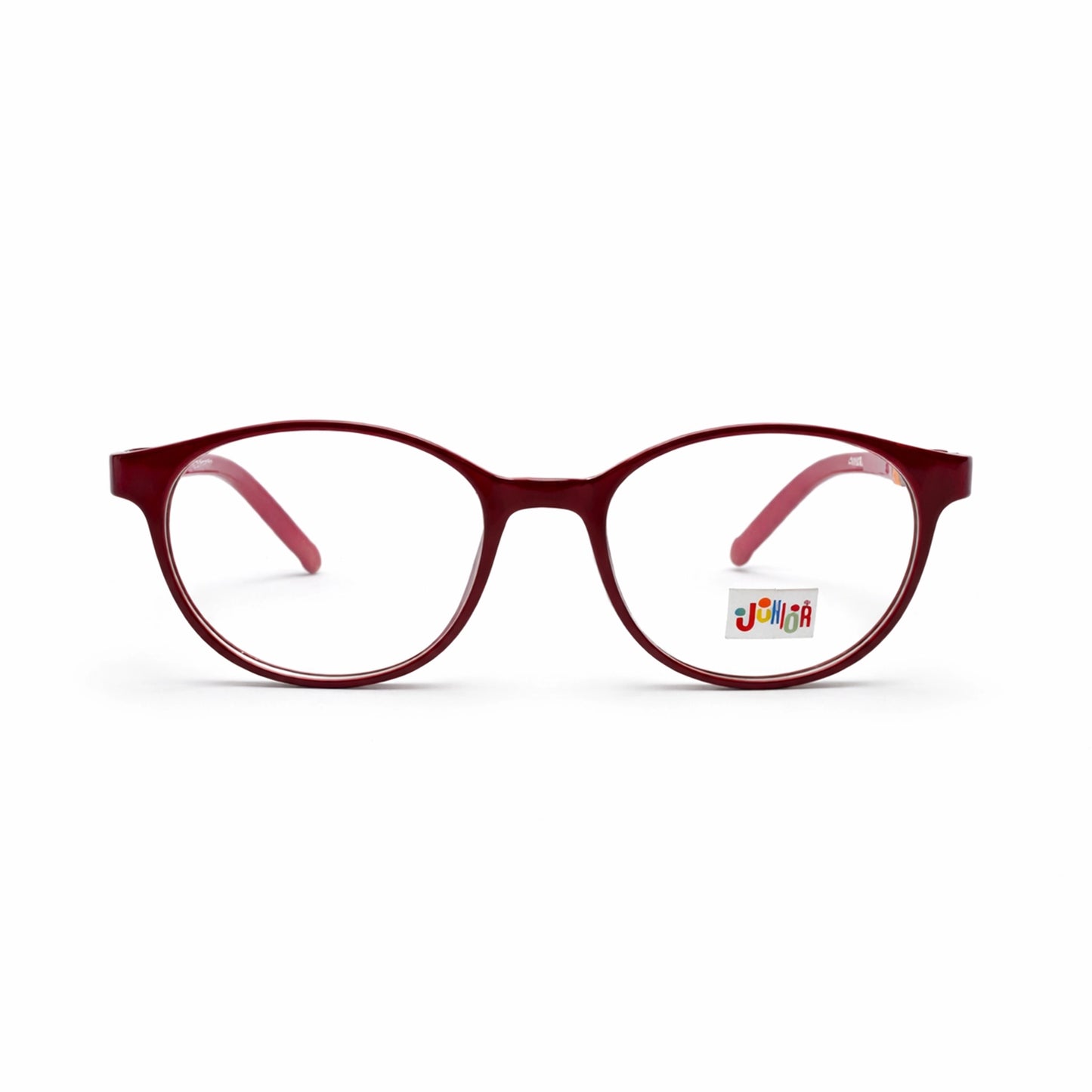 Red Multi-Tone Temple Oval Kids' Eyeglasses