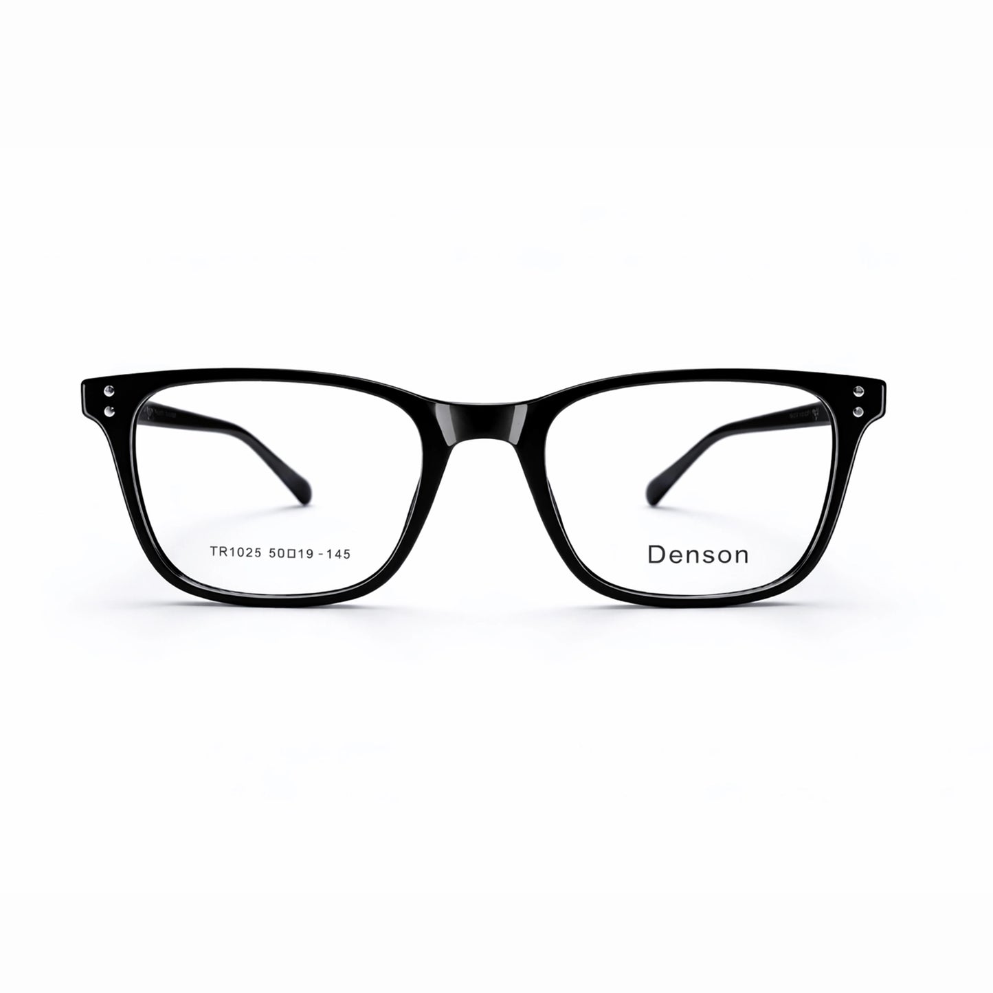 Denson TR1025 Rectangular Eyeglasses – Glossy Black