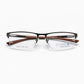 Azov 2.5 NVG Rectangular Eyeglasses – Dark Metal & Brown