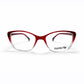 Red and Clear Gradient Full Rim Cat Eye Eyeglasses - Swatch