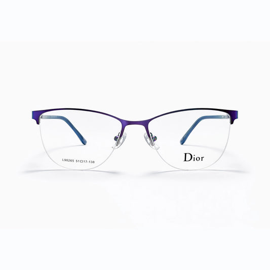 Purple and Blue Half Rim Rectangular Eyeglasses - Dior