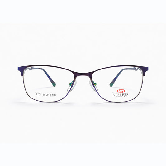 Purple Full Rim Rectangular Eyeglasses - Stepper Eyewear
