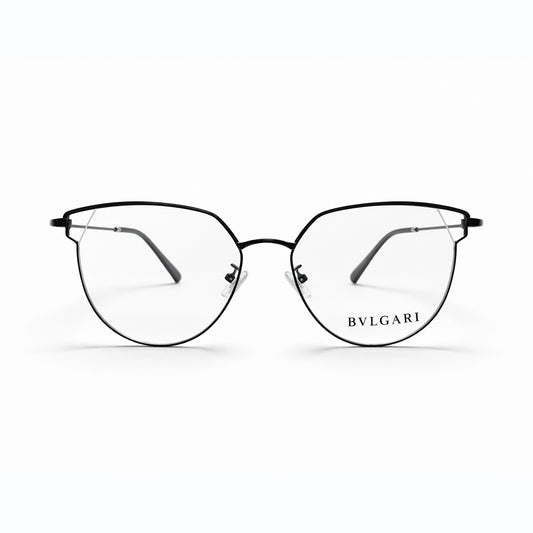 Black Full Rim Round Eyeglasses - Bvlgari