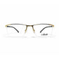Gold Half Rim Rectangular Eyeglasses - Silhouette