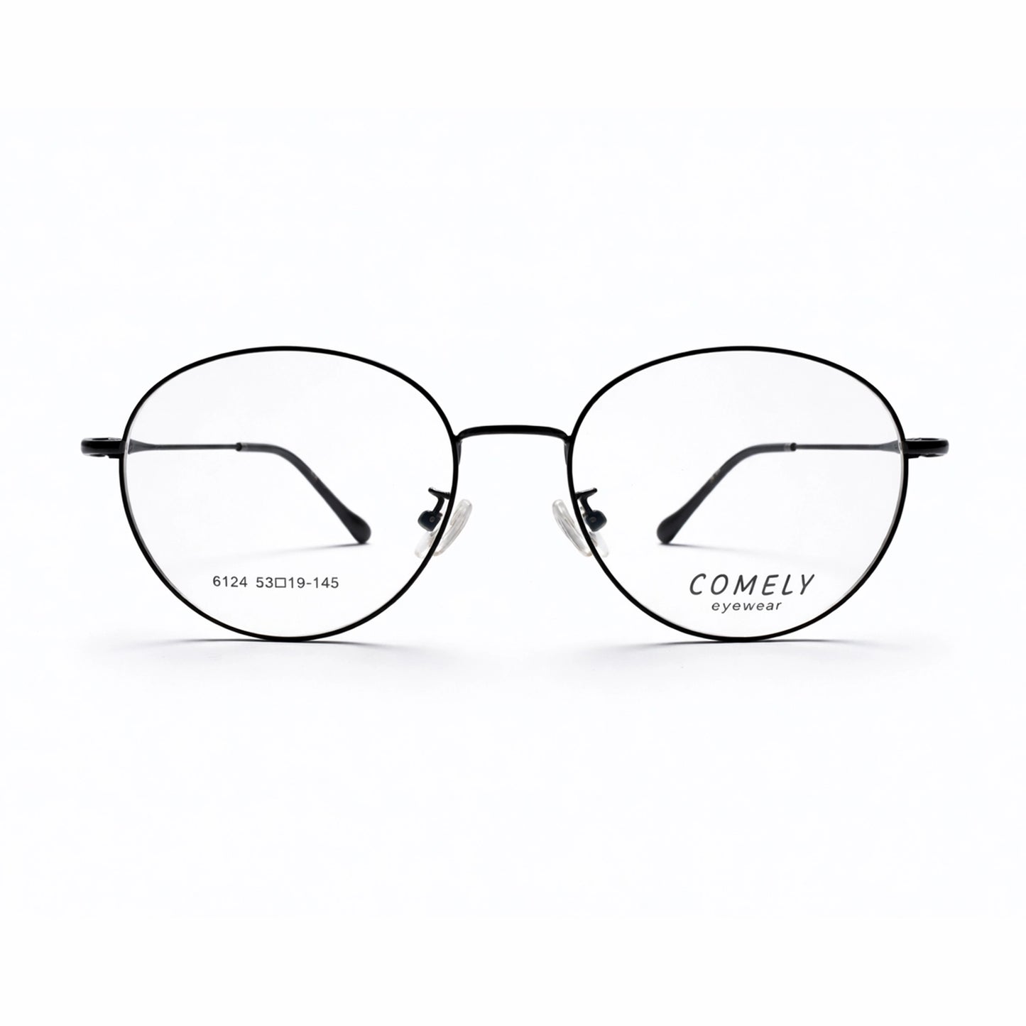Comely 6124 Oval Eyeglasses – Classic Black