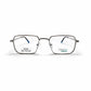 Silver Full Rim Geometric Eyeglasses - Calebb