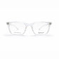 Denson TR1025 Square Eyeglasses – Transparent Crystal White