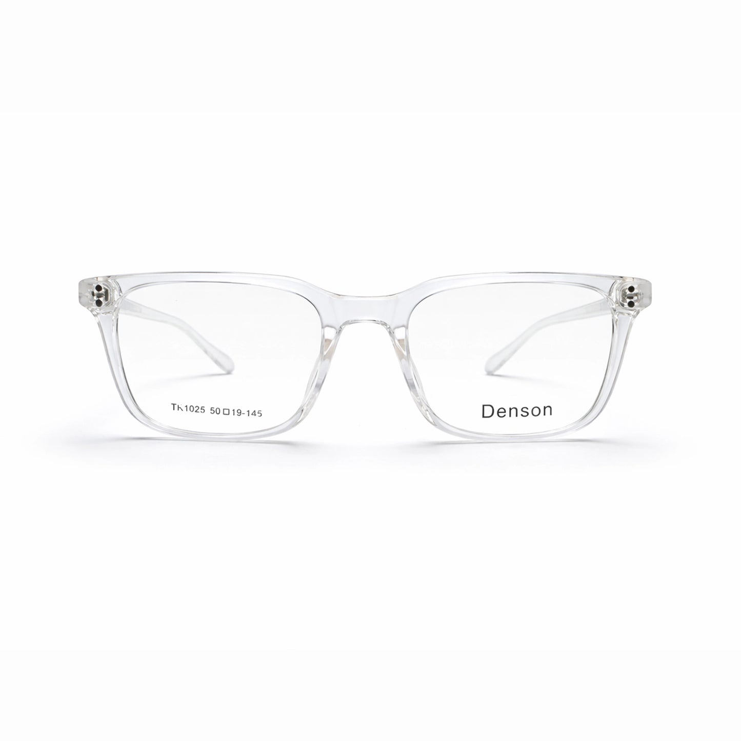 Denson TR1025 Square Eyeglasses – Transparent Crystal White