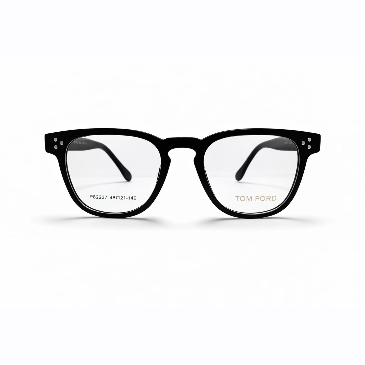 Black Full Rim Round Eyeglasses - Tom Ford