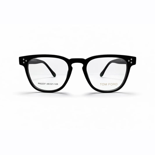 Black Full Rim Round Eyeglasses - Tom Ford