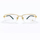Gold Half Rim Rectangular Eyeglasses - Cartier (Italian)
