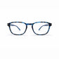 Fntaa Square Eyeglasses – Printed Transparent Blue