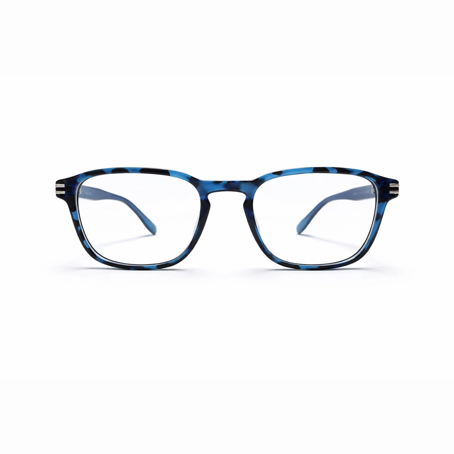 Fntaa Square Eyeglasses – Printed Transparent Blue