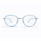 Crystal Blue Oval Round Eyeglasses - COMELY