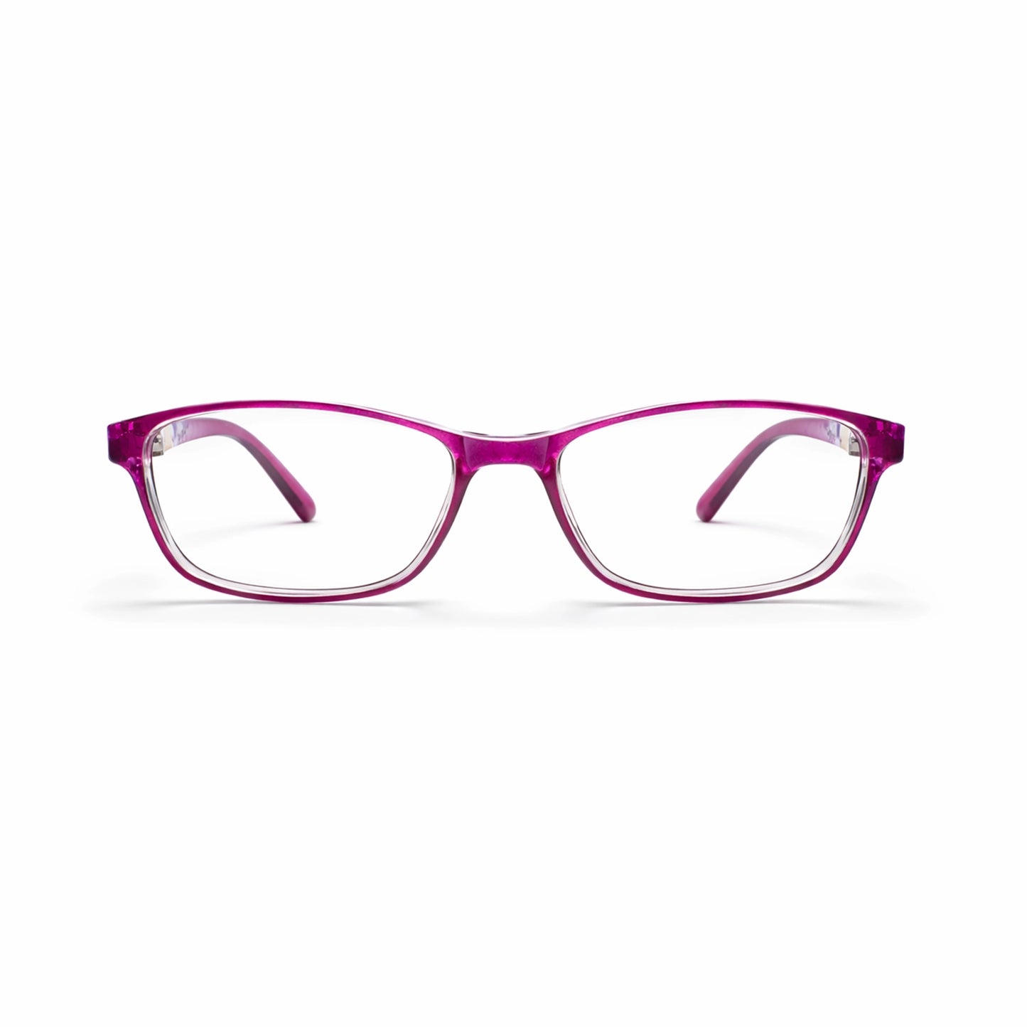 Purple Crystal Patterned Kids' Oval Eyeglasses