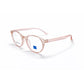 Pink Transparent Full Rim Round Eyeglasses - Zeiss