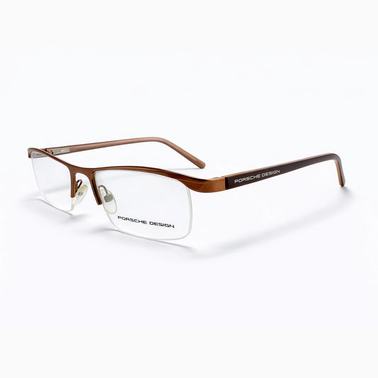 Porsche Design 0421 Rectangular Eyeglasses – Metallic Brown