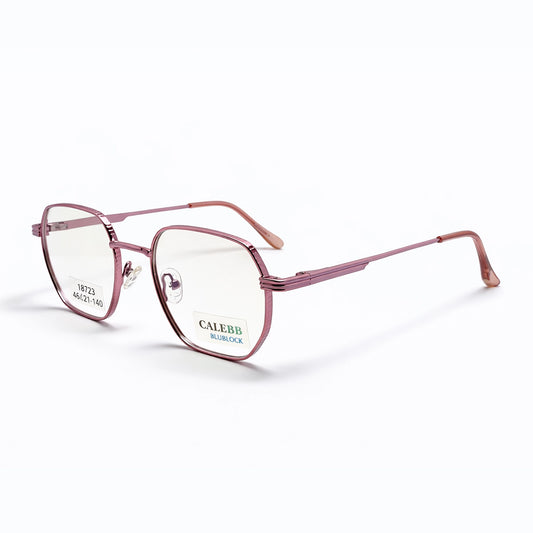 Rose Gold Full Rim Geometric Eyeglasses - Calebb